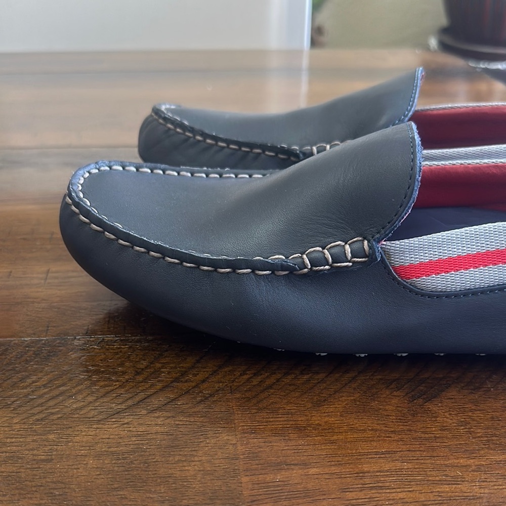 Sperry Black and Red Loafers Slip-Ons with Sporty Accents - Picture 5 of 11